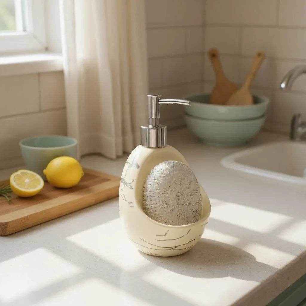 Dispenser de Sabonete em Cerâmica Elegante Alidolado - Alidolado