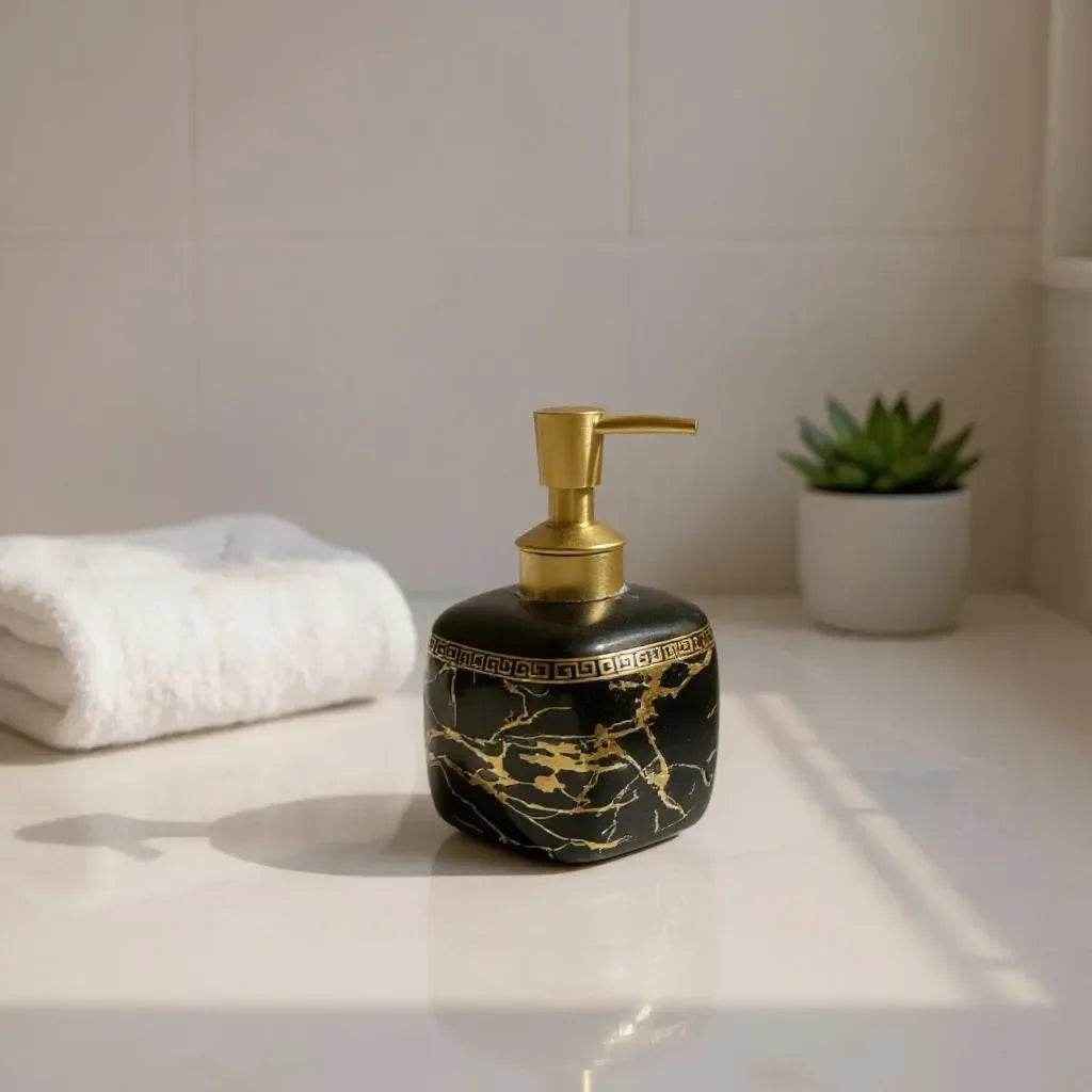 Dispenser de Sabonete Cerâmica Branco Elegance Alidolado - Alidolado