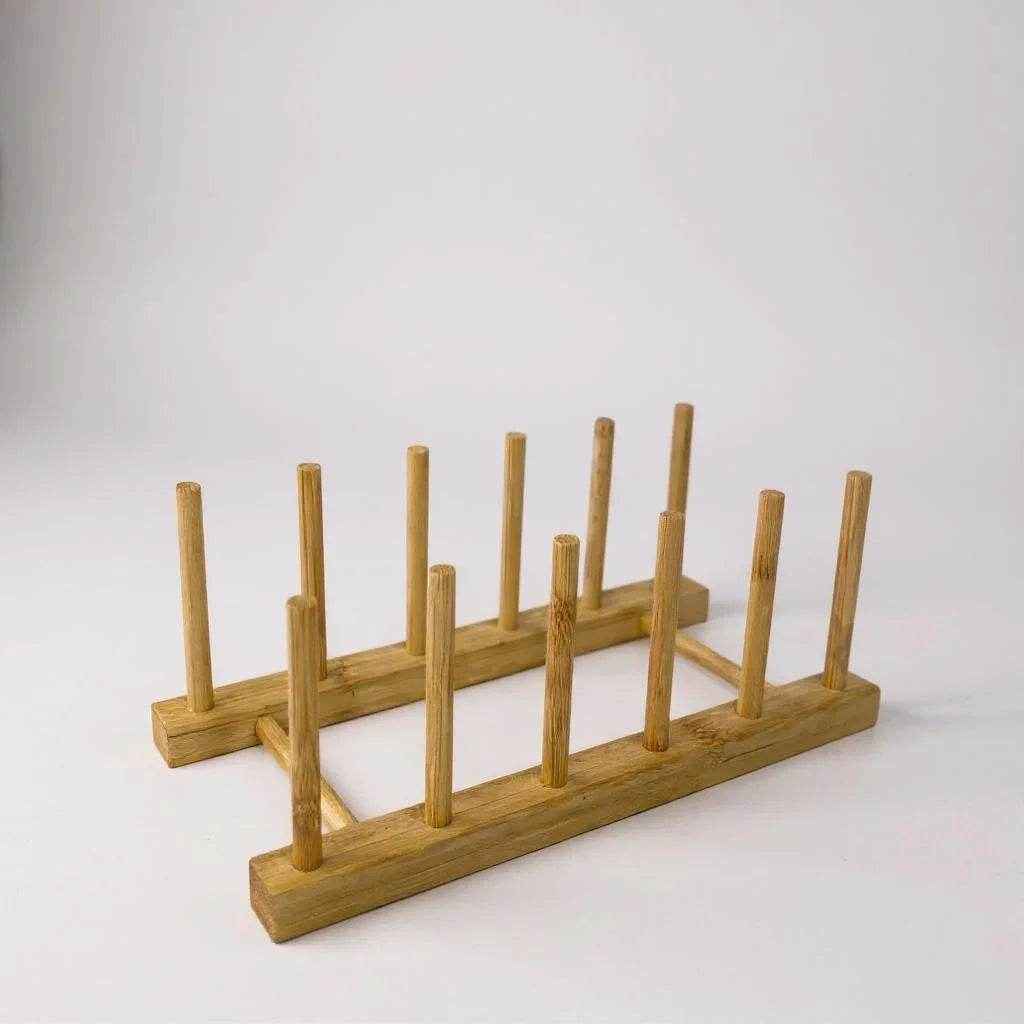 Suporte para Pratos de Madeira com 6 Cabeças, 1 peça - Alidolado