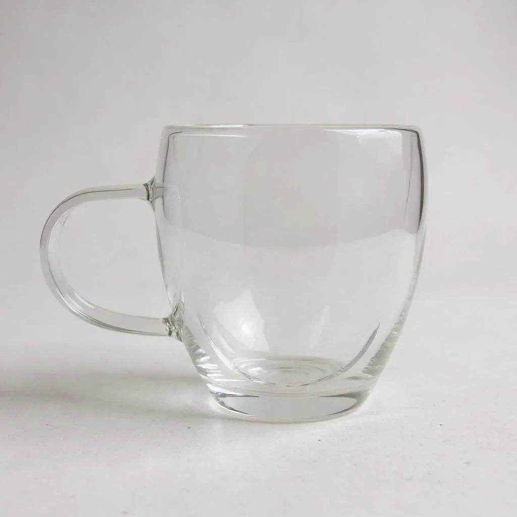 Caneca de Vidro Transparente com Alça - Alidolado