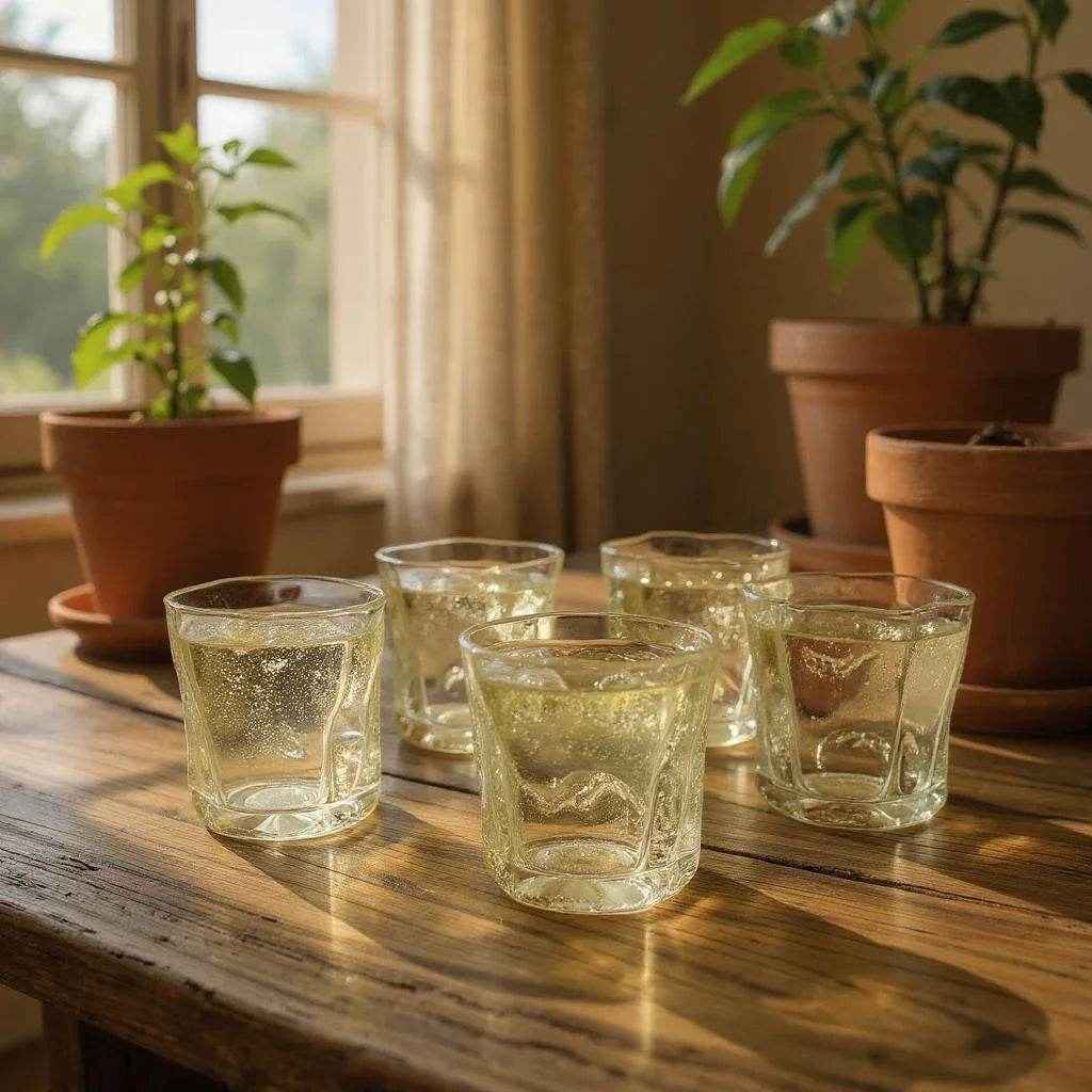 Copo com Pires de Vidro Transparente 200ml - Alidolado