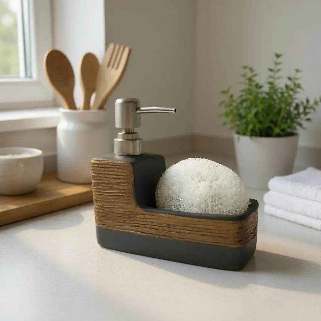 Dispenser de Sabonete Cerâmica Marrom Elegance Alidolado - Alidolado