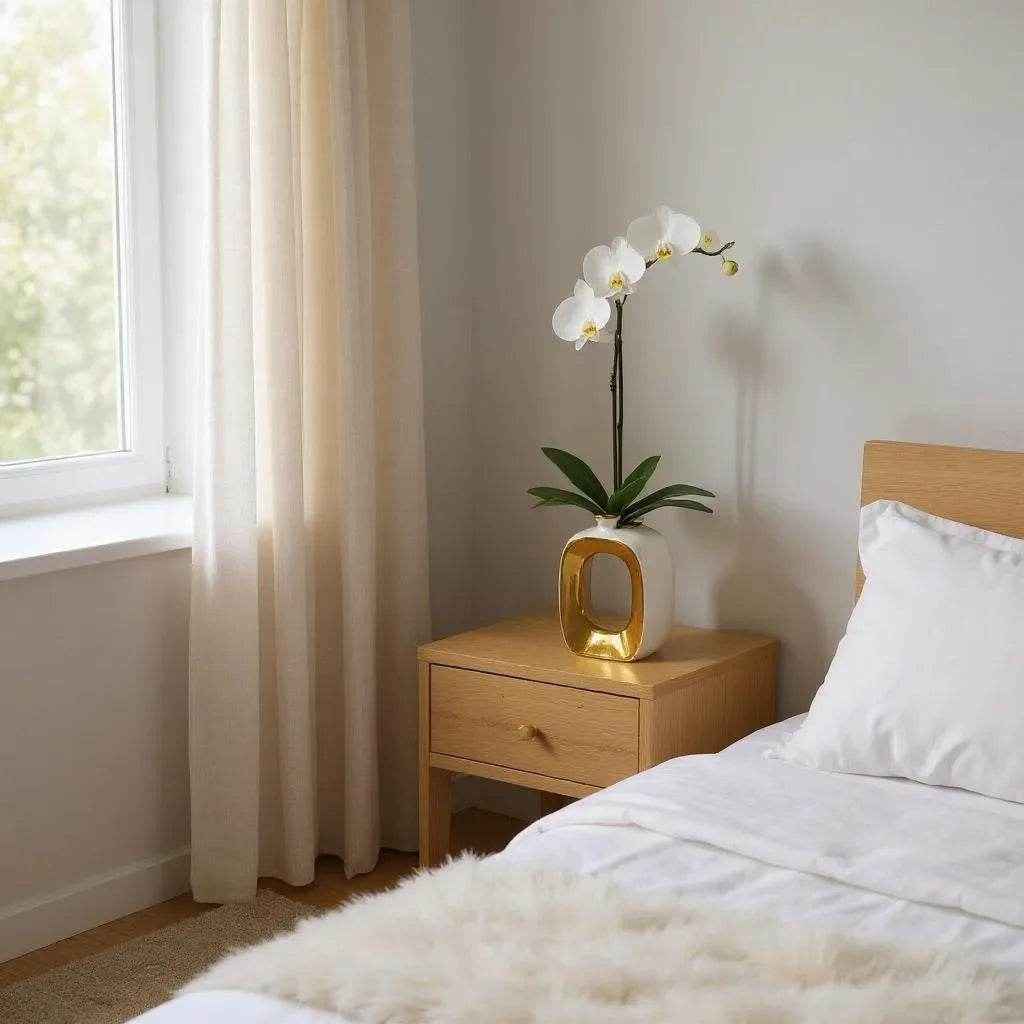 Vaso com Abertura Oval e Detalhes Dourados Alidolado