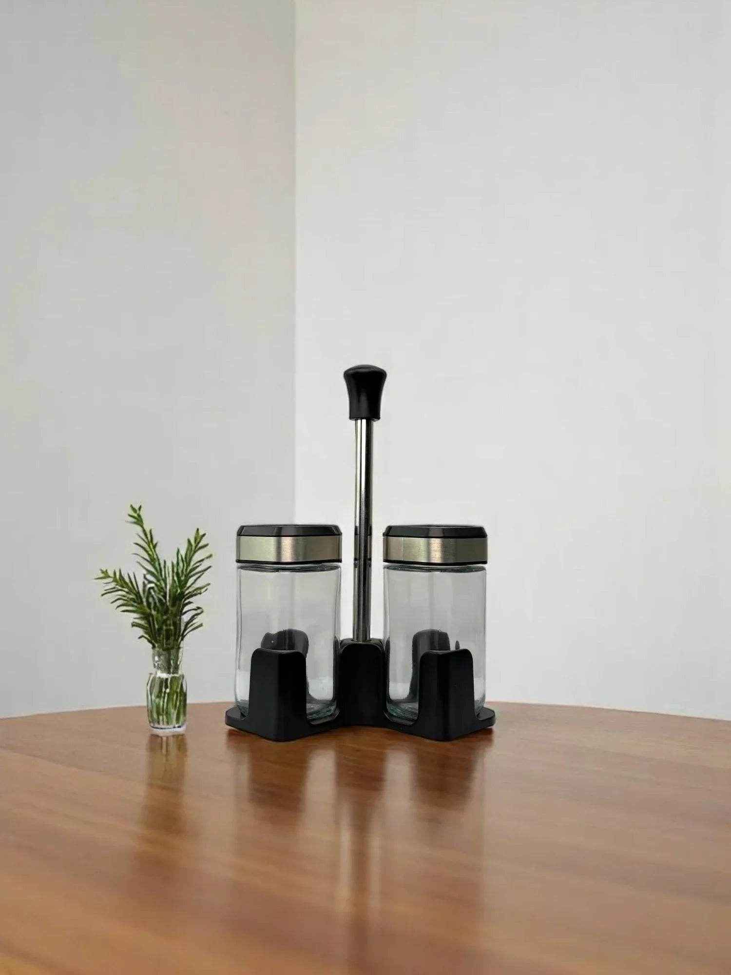 Conjunto de Saleiro e Pimenteiro com Suporte Alidolado - Alidolado