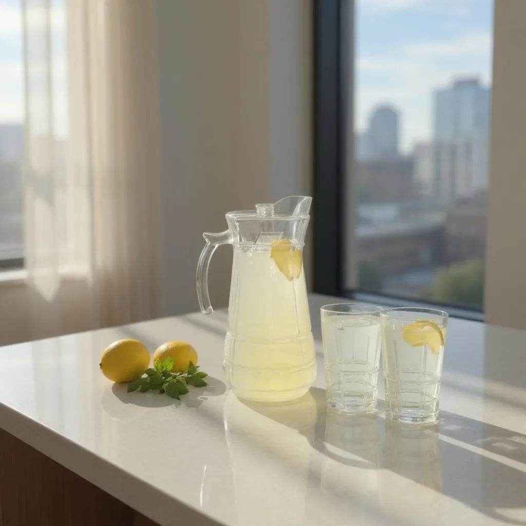 Jarra de Vidro com 6 Copos 370ml Kit Completo Alidolado - Alidolado