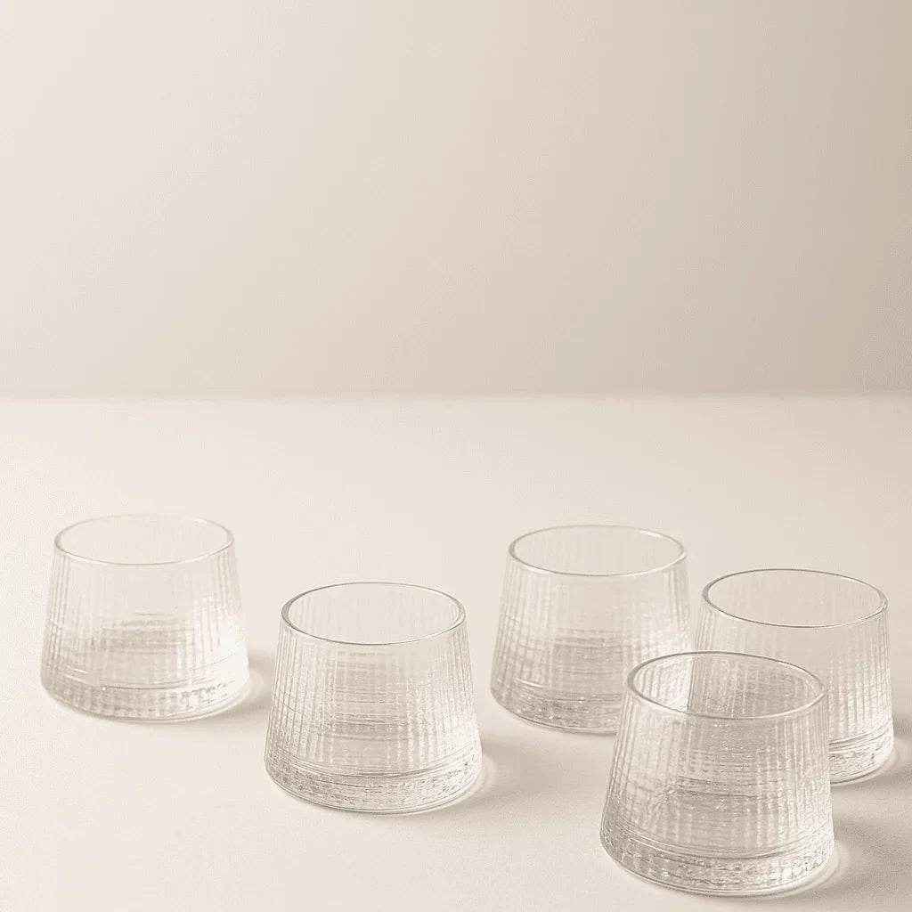 Conjunto de Copos Vidro Giratório 170ml 6 Peças Alidolado