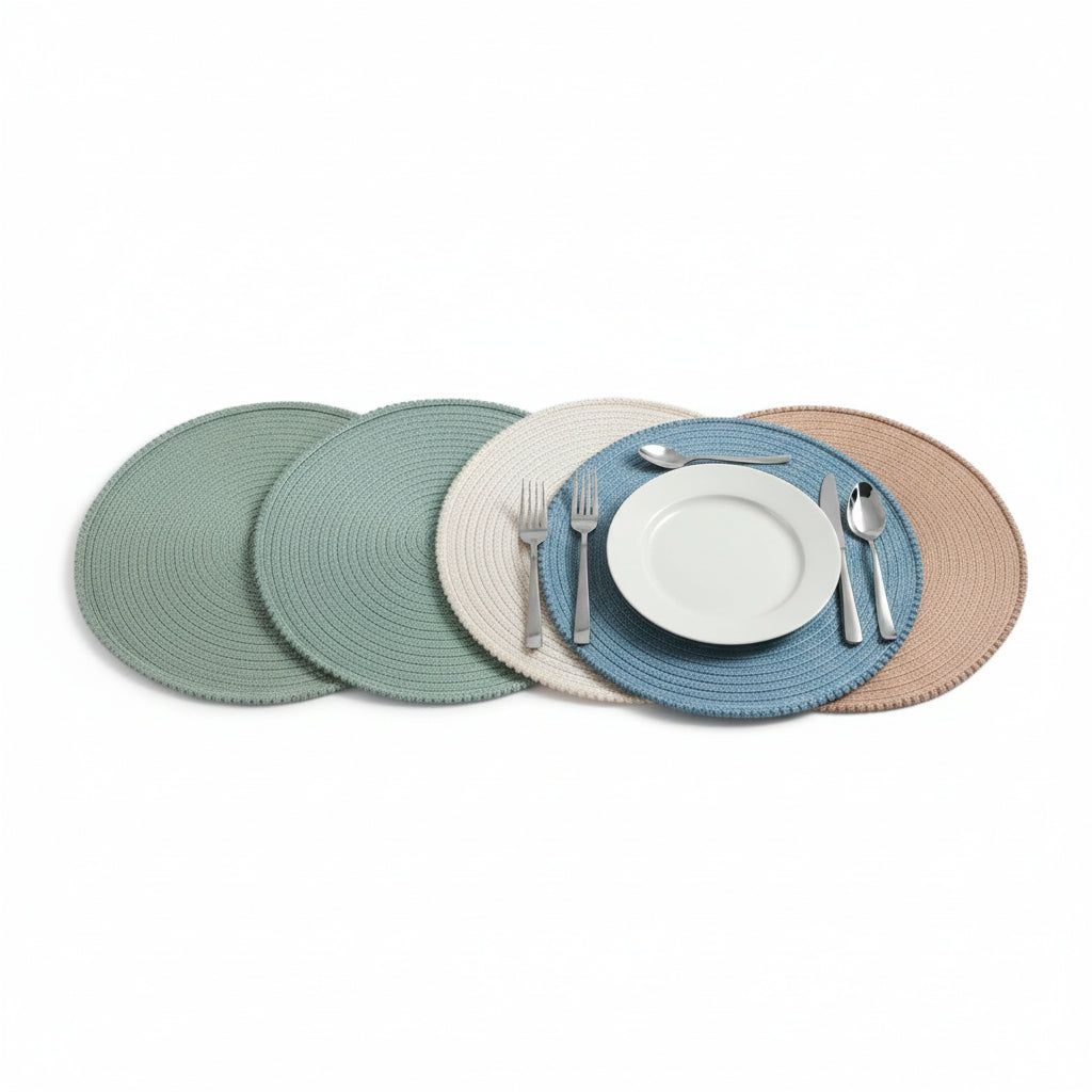 Jogo Americano Fio de Algodão Textura Natural Alidolado