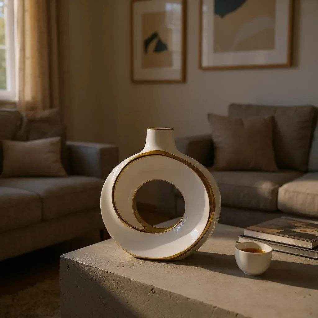 Vaso Decorativo Circular Alidolado - Alidolado