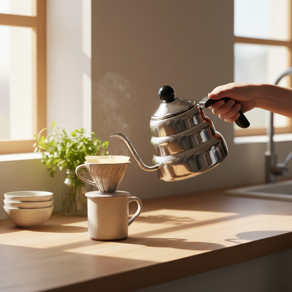Chaleira Inox Bico Fino 1200ml Café Pour Over Aço Inoxidável