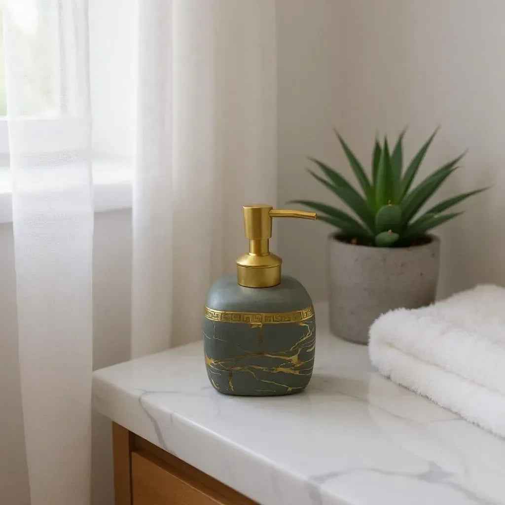 Dispenser de Sabonete Cerâmica Branco Elegance Alidolado - Alidolado