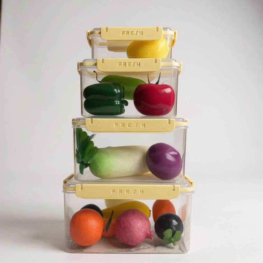 Conjunto de 4 Potes Herméticos Fresh & Clear - Alidolado