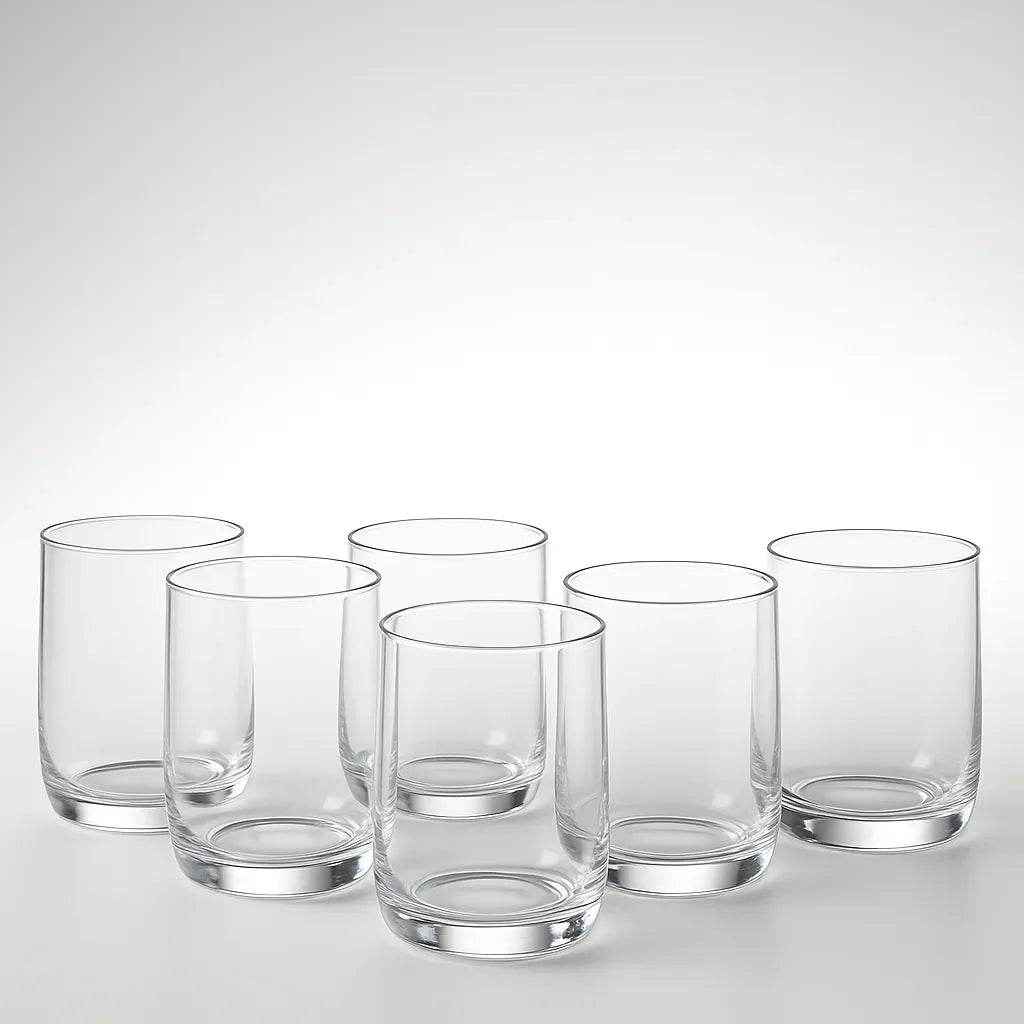 Conjunto de Copos de Vidro Modernos 230ml 6 Peças Alidolado - Alidolado
