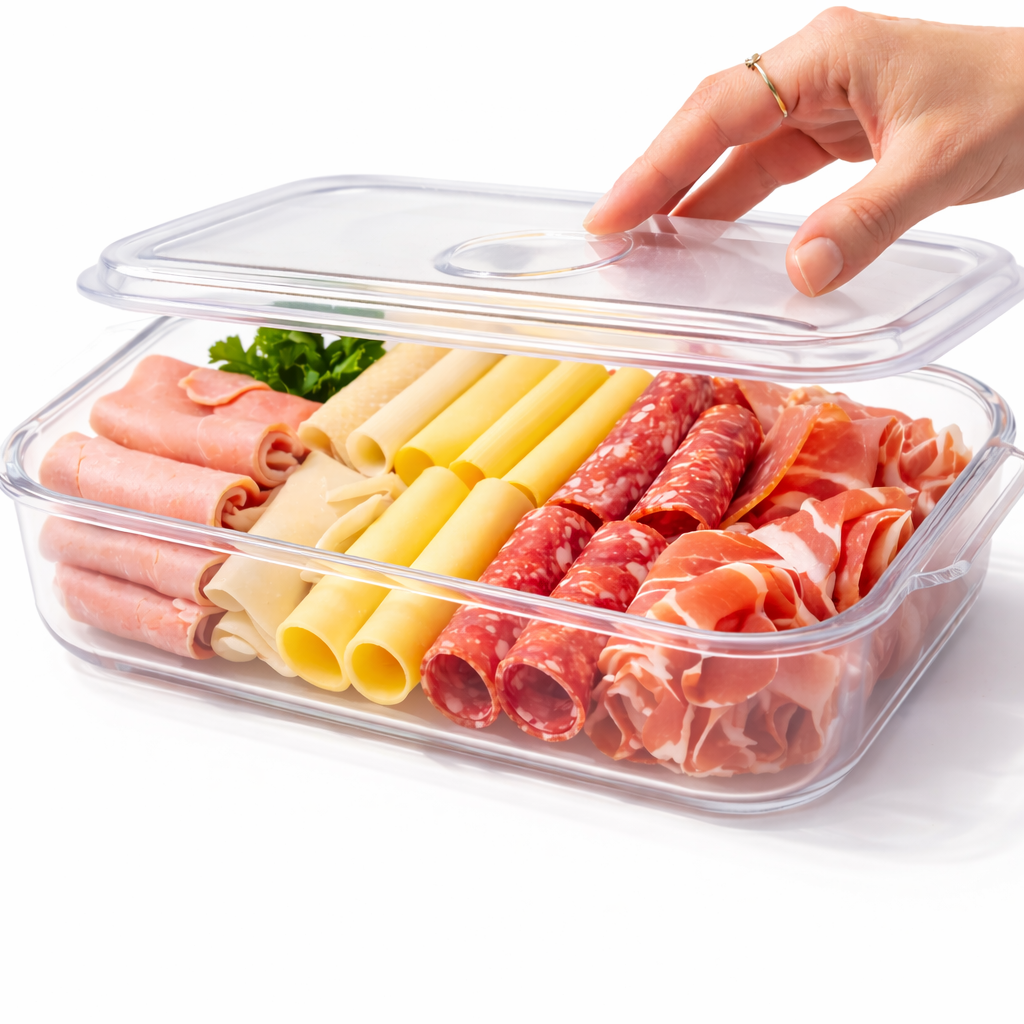 Caixa Organizadora de Carne com Tampa