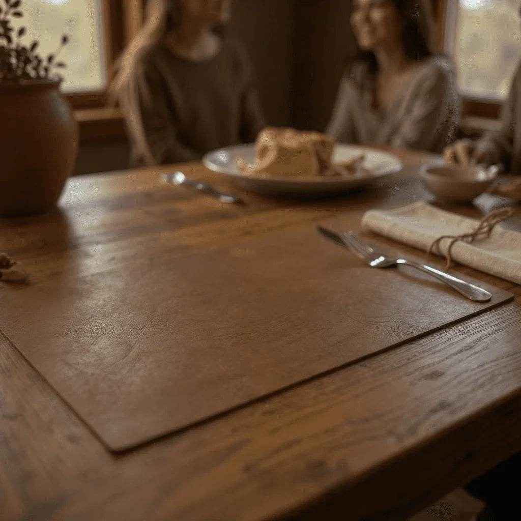 Kit 6 Jogos Americanos Retangular Couro Sintético Alidolado