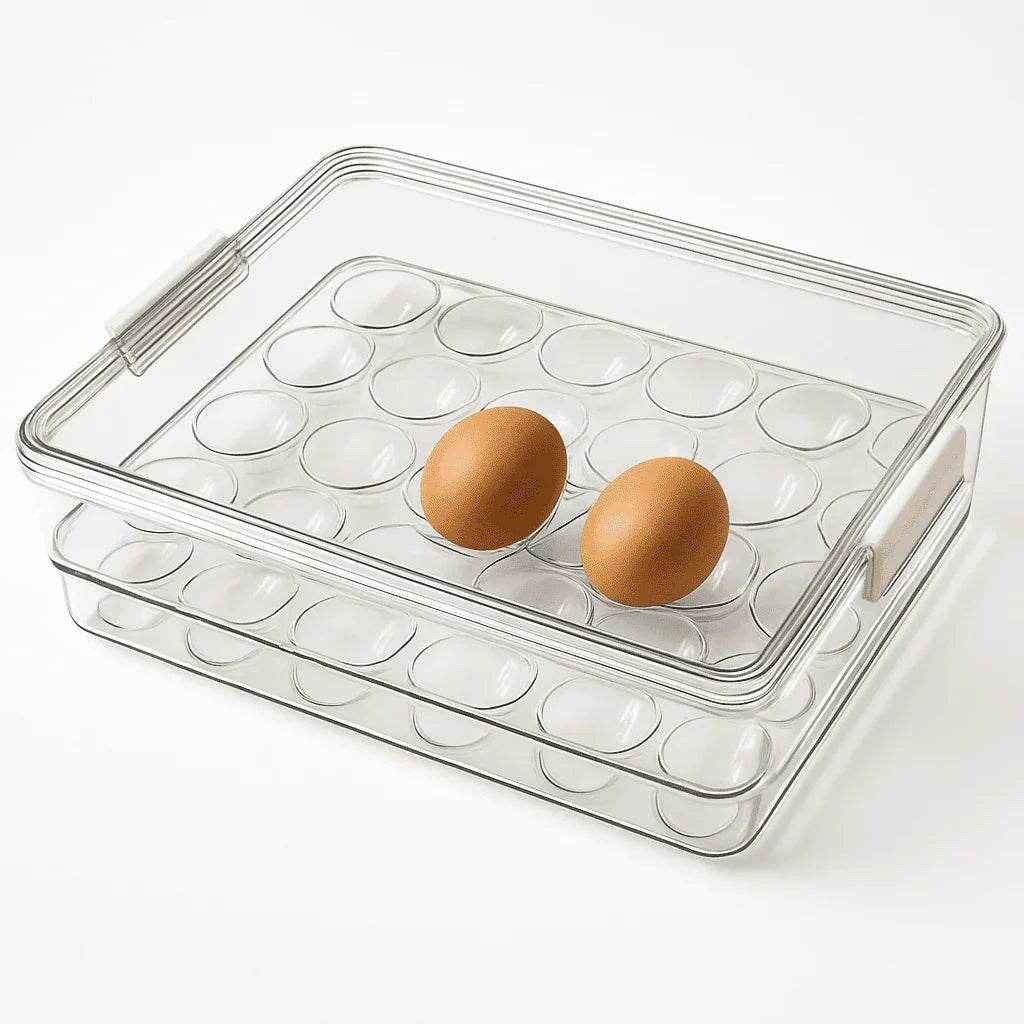 Organizador de Ovos para Geladeira com Tampa Alidolado