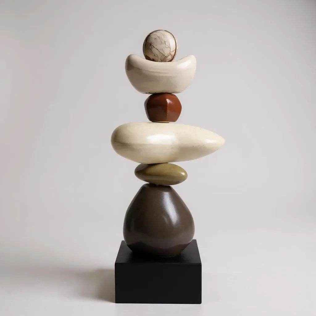 Escultura de Resina Equilíbrio Geométrico Alidolado - Alidolado