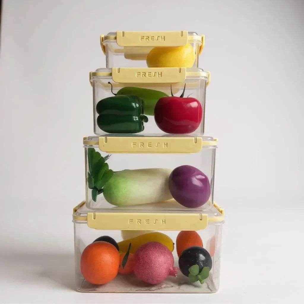 Conjunto de 4 Potes Herméticos Fresh & Clear - Alidolado