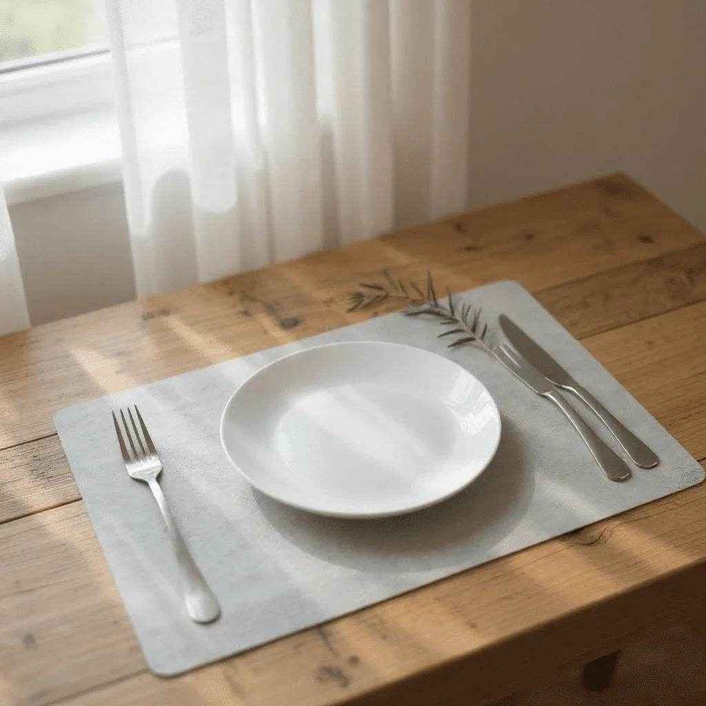 Kit 6 Jogos Americanos Retangular Couro Sintético Alidolado