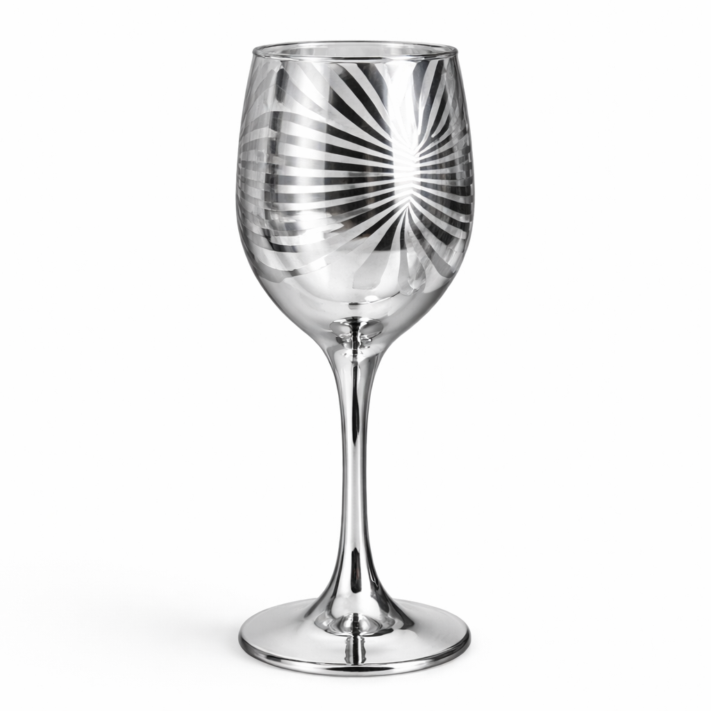 Conjunto de Jarra de Vidro 1,5L com Detalhes Dourados e Taça Decorativa