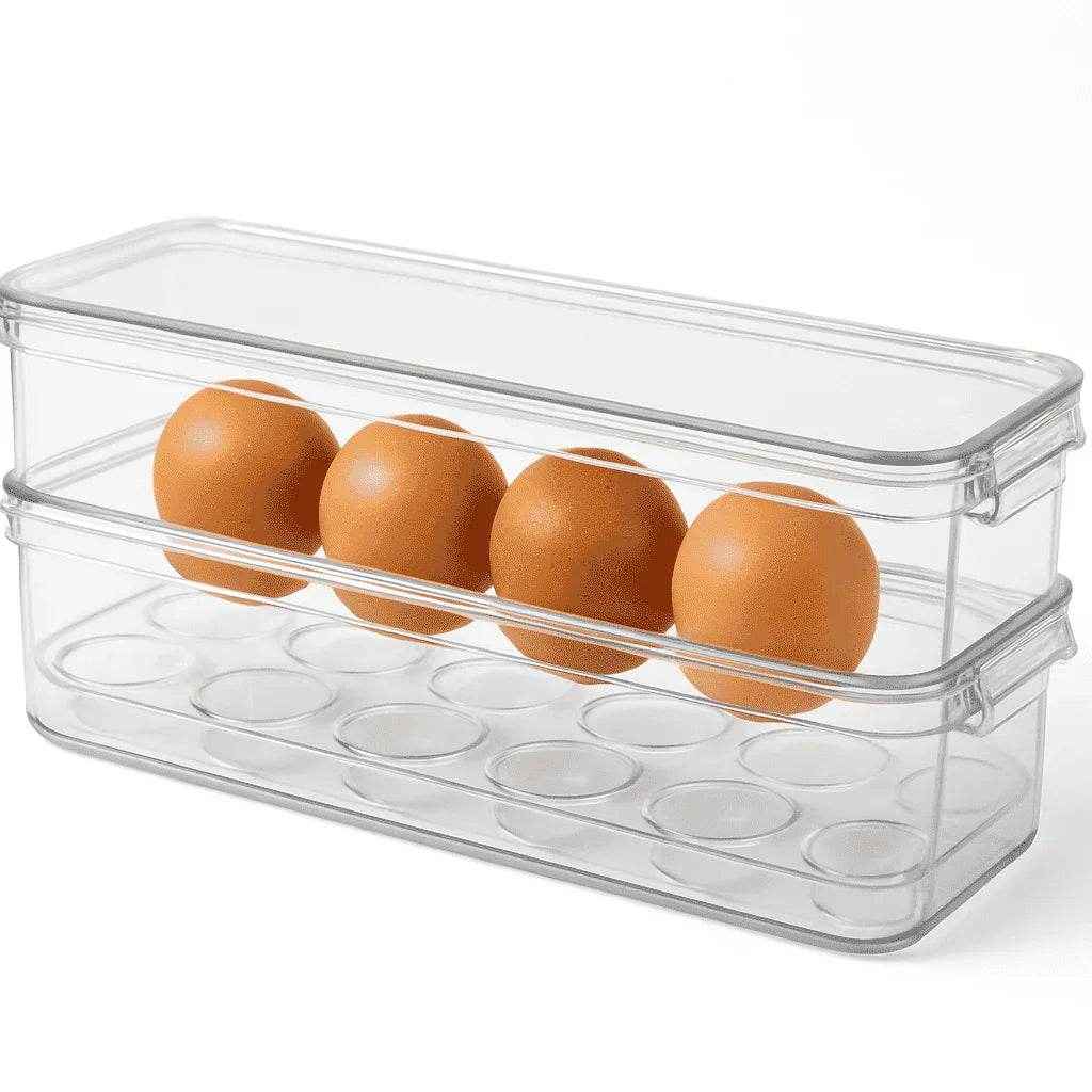 Organizador de Ovos para Geladeira com Tampa Alidolado