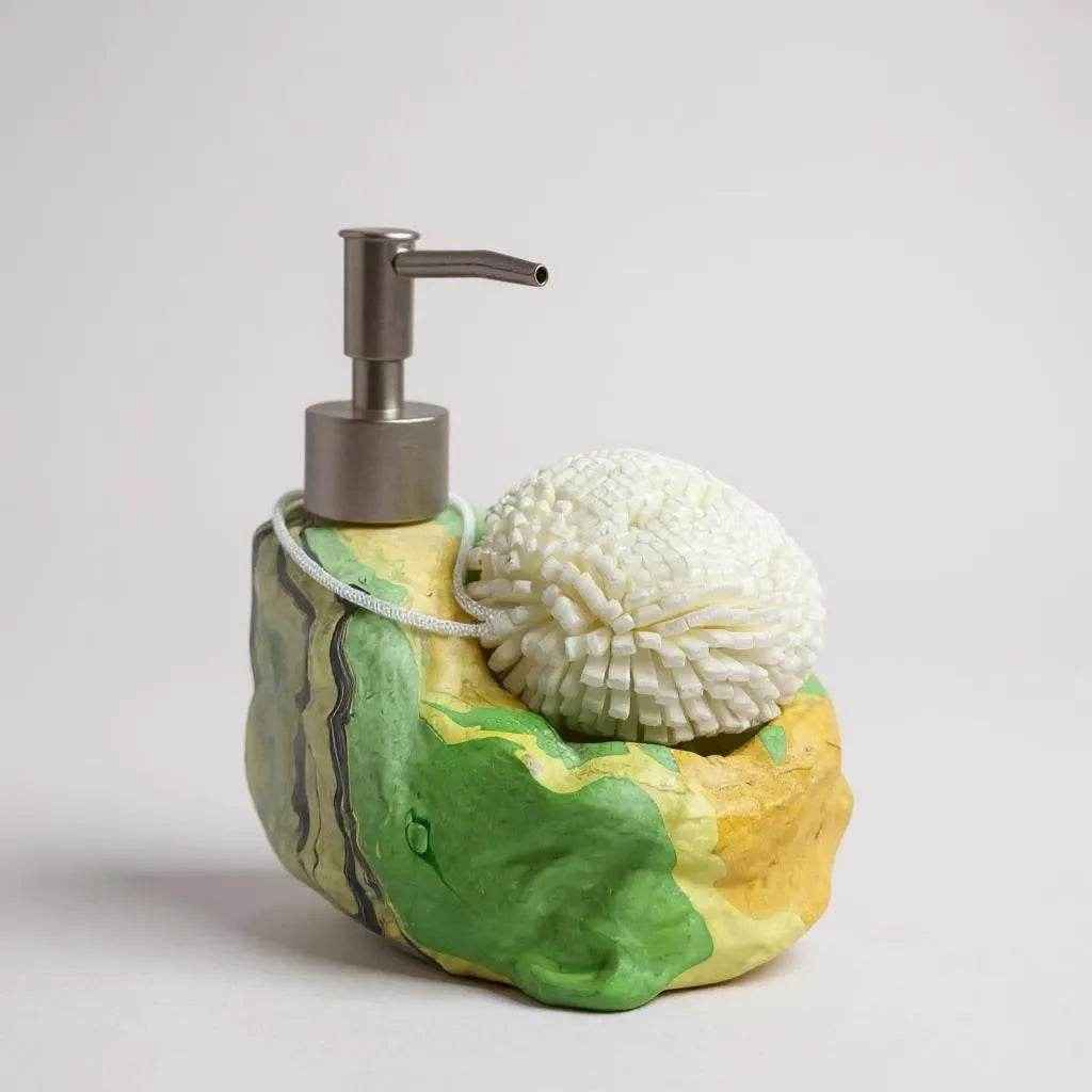Dispenser de Sabonete Cerâmica Verde Alidolado