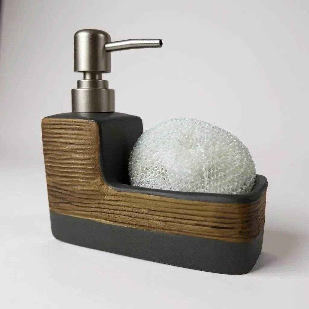 Dispenser de Sabonete Cerâmica Marrom Elegance Alidolado - Alidolado