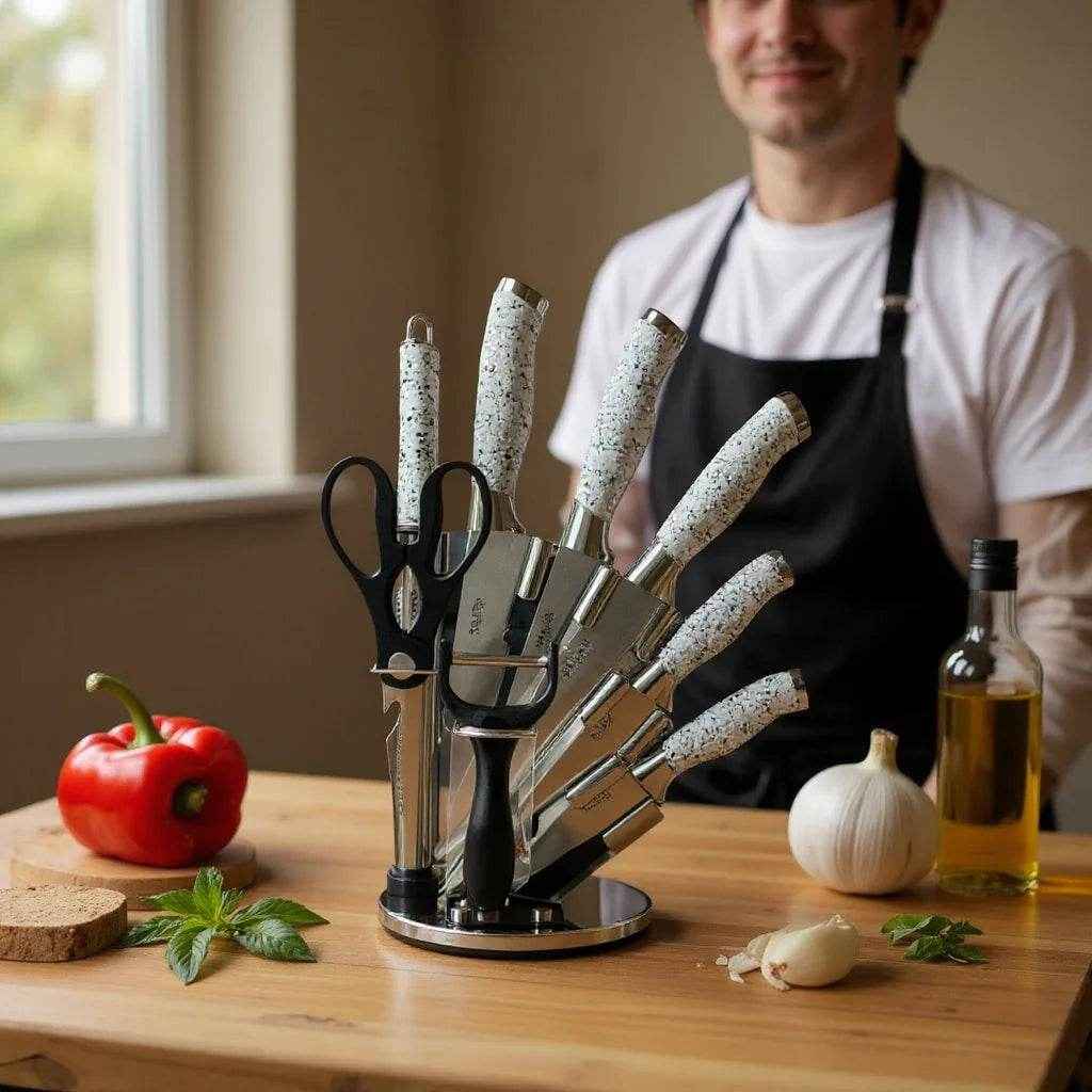 Faqueiro com Suporte Giratório e Design Moderno - Alidolado