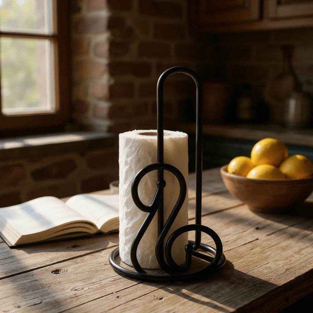 Suporte para Papel Toalha em Metal – Cor Preto, 1 unidade - Alidolado