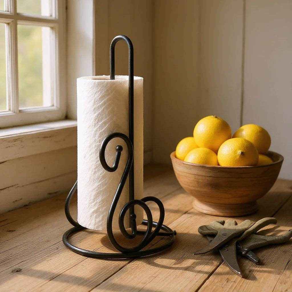 Suporte para Papel Toalha em Metal – Cor Preto, 1 unidade - Alidolado