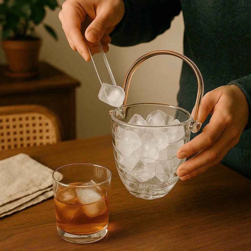 Balde Decorativo de Vidro com Alça Alidolado - Alidolado