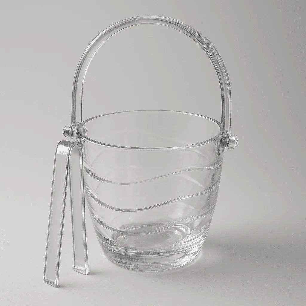 Balde Decorativo de Vidro com Alça Alidolado - Alidolado