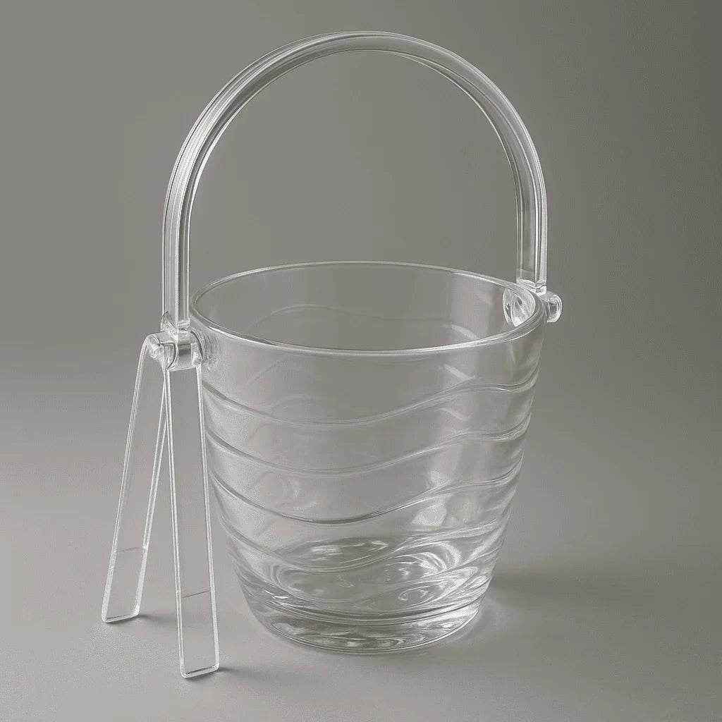 Balde Decorativo de Vidro com Alça Alidolado - Alidolado