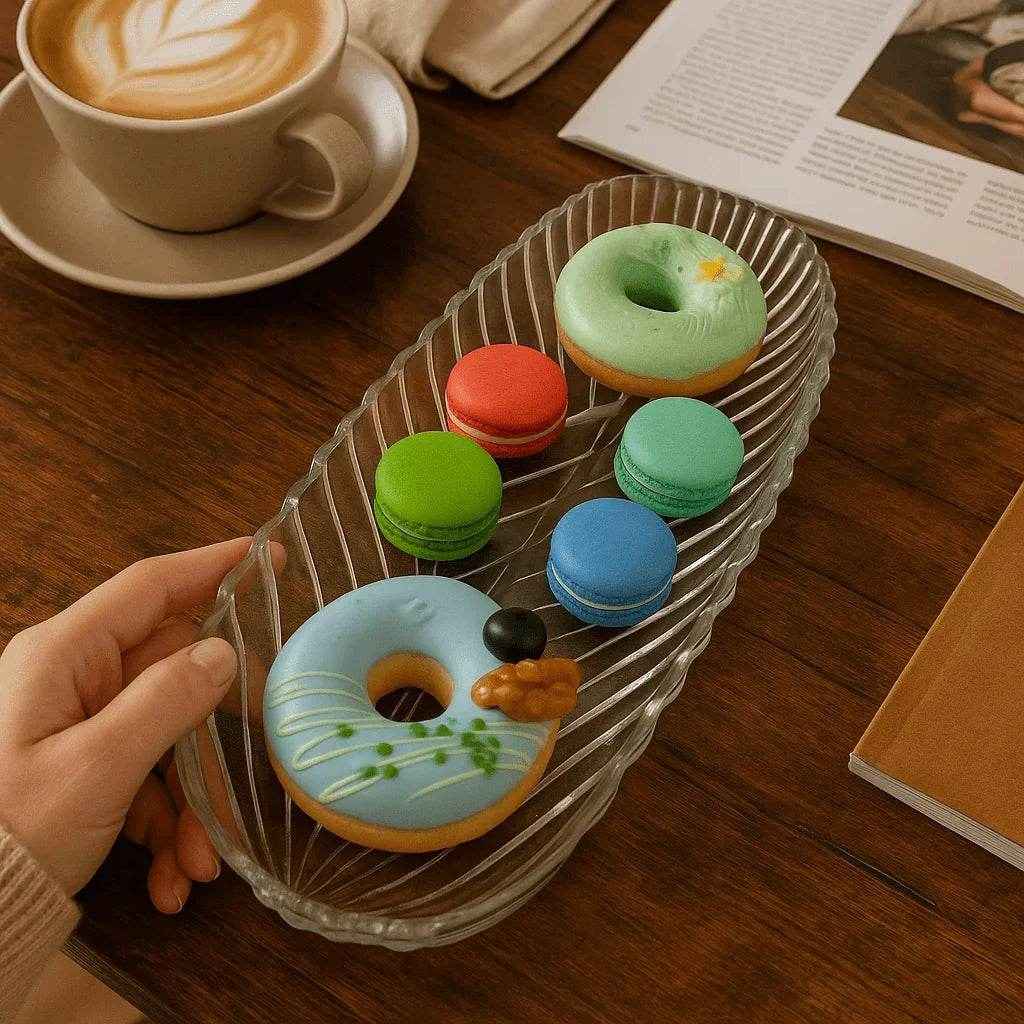 Bandeja de Vidro Oval Decorativa Alidolado - Alidolado