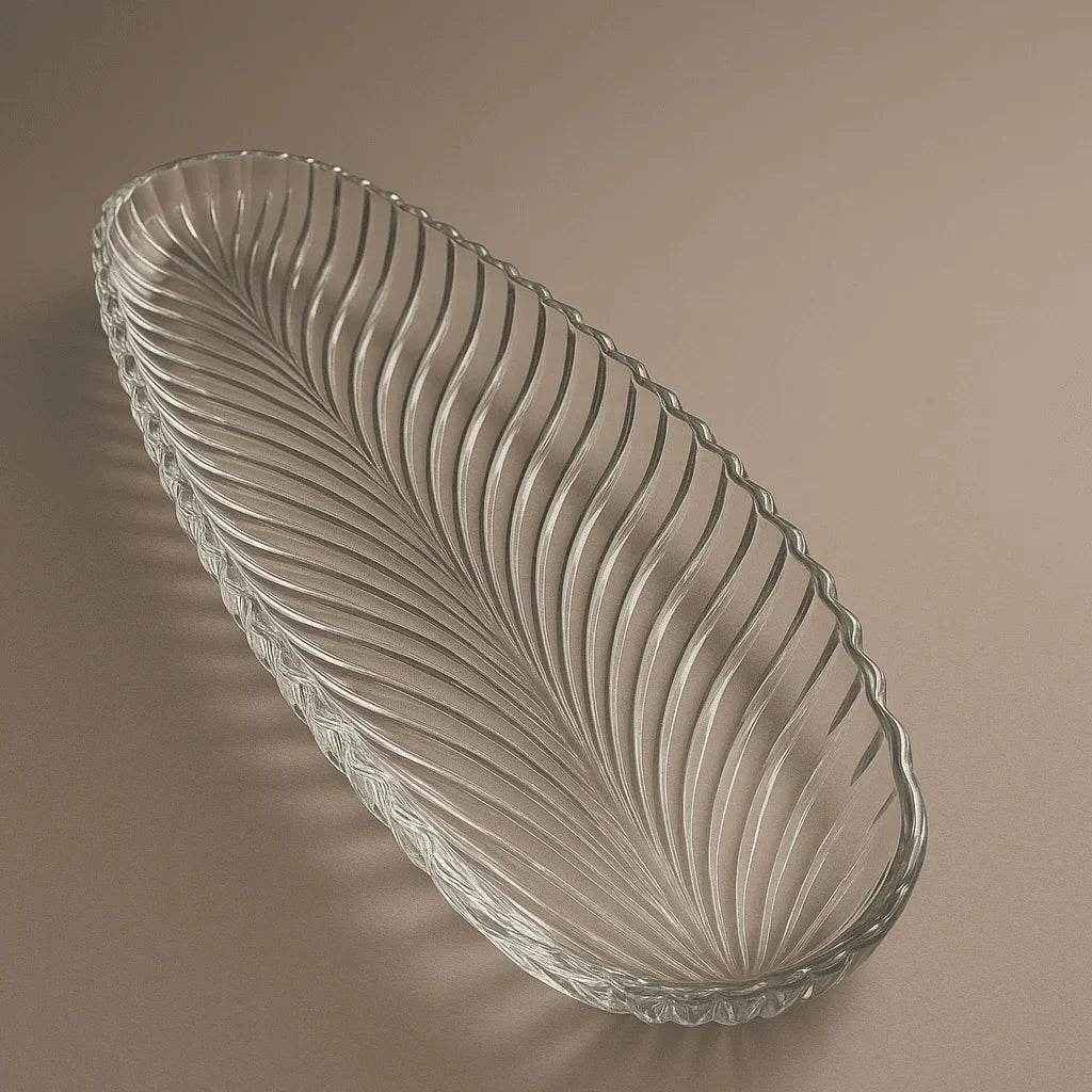 Bandeja de Vidro Oval Decorativa Alidolado - Alidolado