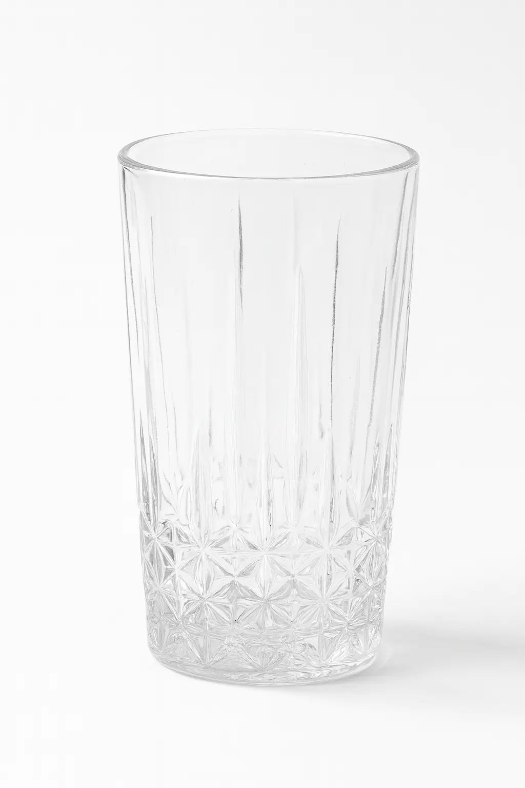 Conjunto de 6 Copos Alto de Vidro 370ml com Detalhe na Base Alidolado