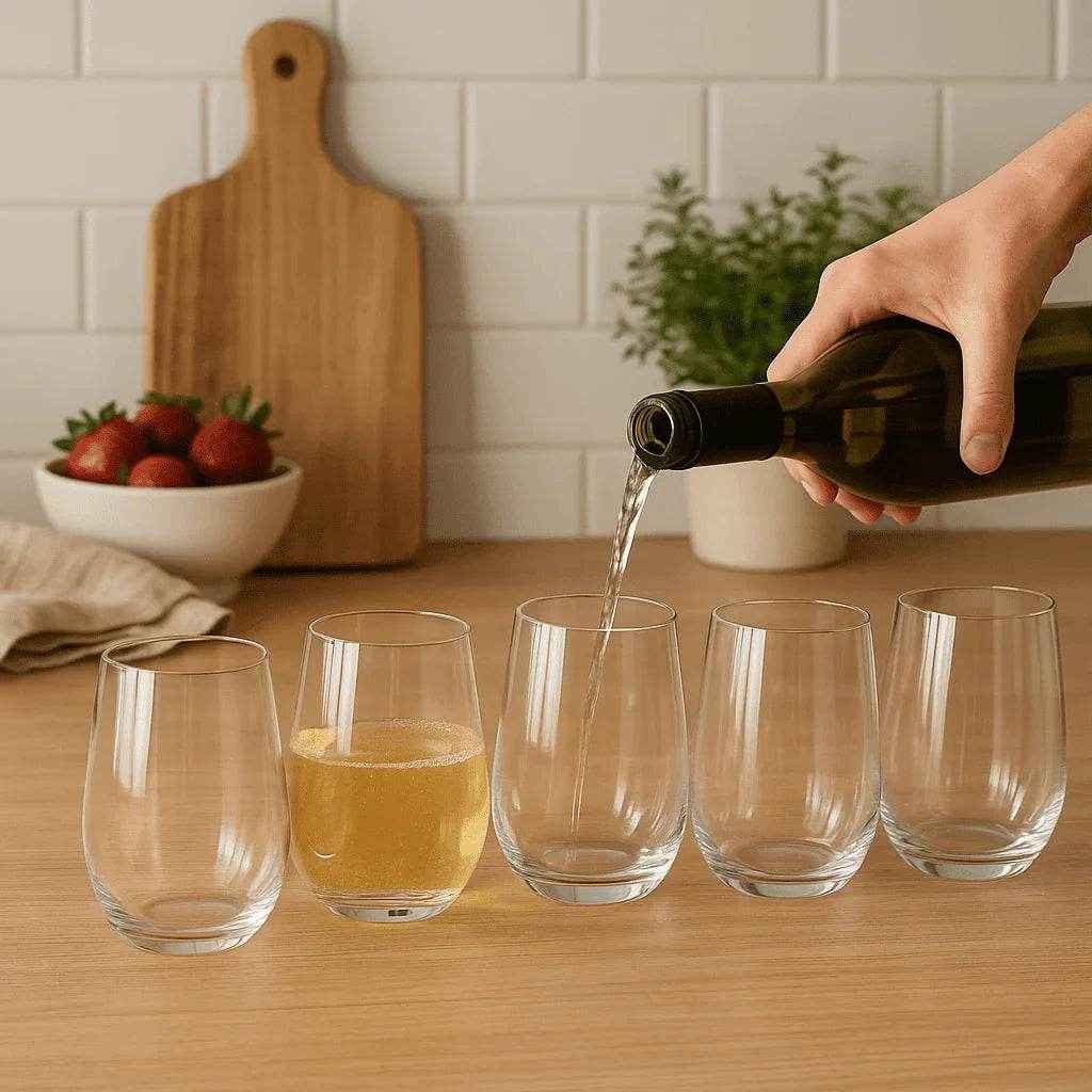 Conjunto de Copos Liso de Vidro 525ml 6 Peças Alidolado - Alidolado