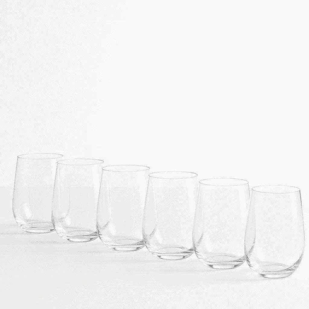 Conjunto de Copos Liso de Vidro 525ml 6 Peças Alidolado - Alidolado