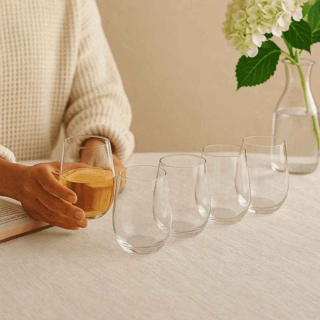 Conjunto de Copos Liso de Vidro 525ml 6 Peças Alidolado - Alidolado