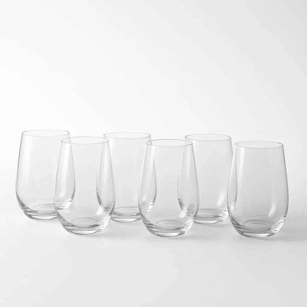 Conjunto de Copos Liso de Vidro 525ml 6 Peças Alidolado - Alidolado