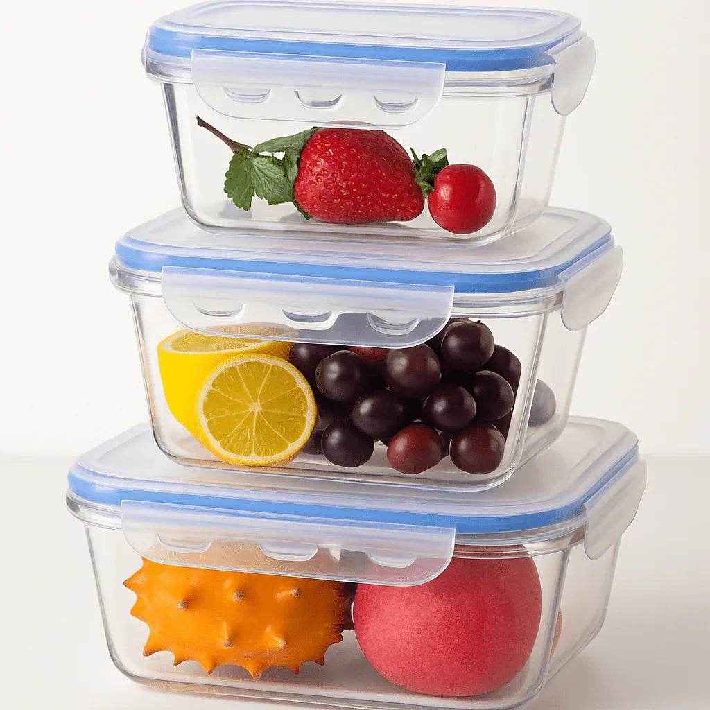 Conjunto de Potes Herméticos com Fechamento Vedado Alidolado - Alidolado