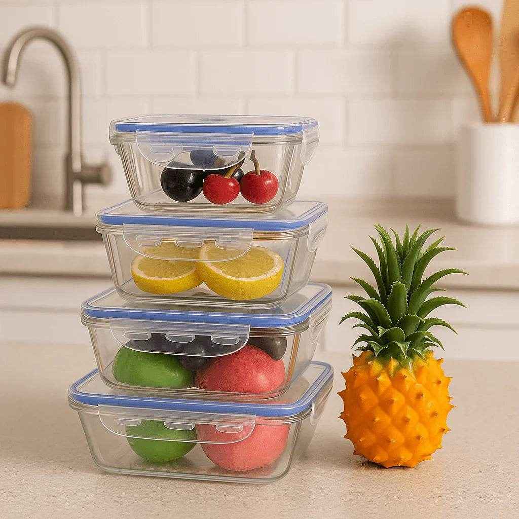 Conjunto de Potes Herméticos com Fechamento Vedado Alidolado - Alidolado