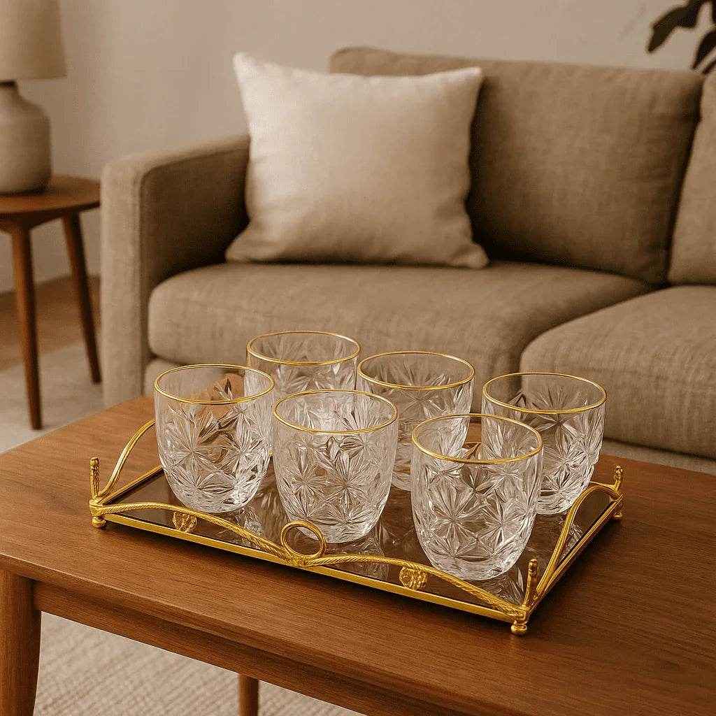 Conjunto de Copos de Vidro 315ml 6 Peças Alidolado - Alidolado