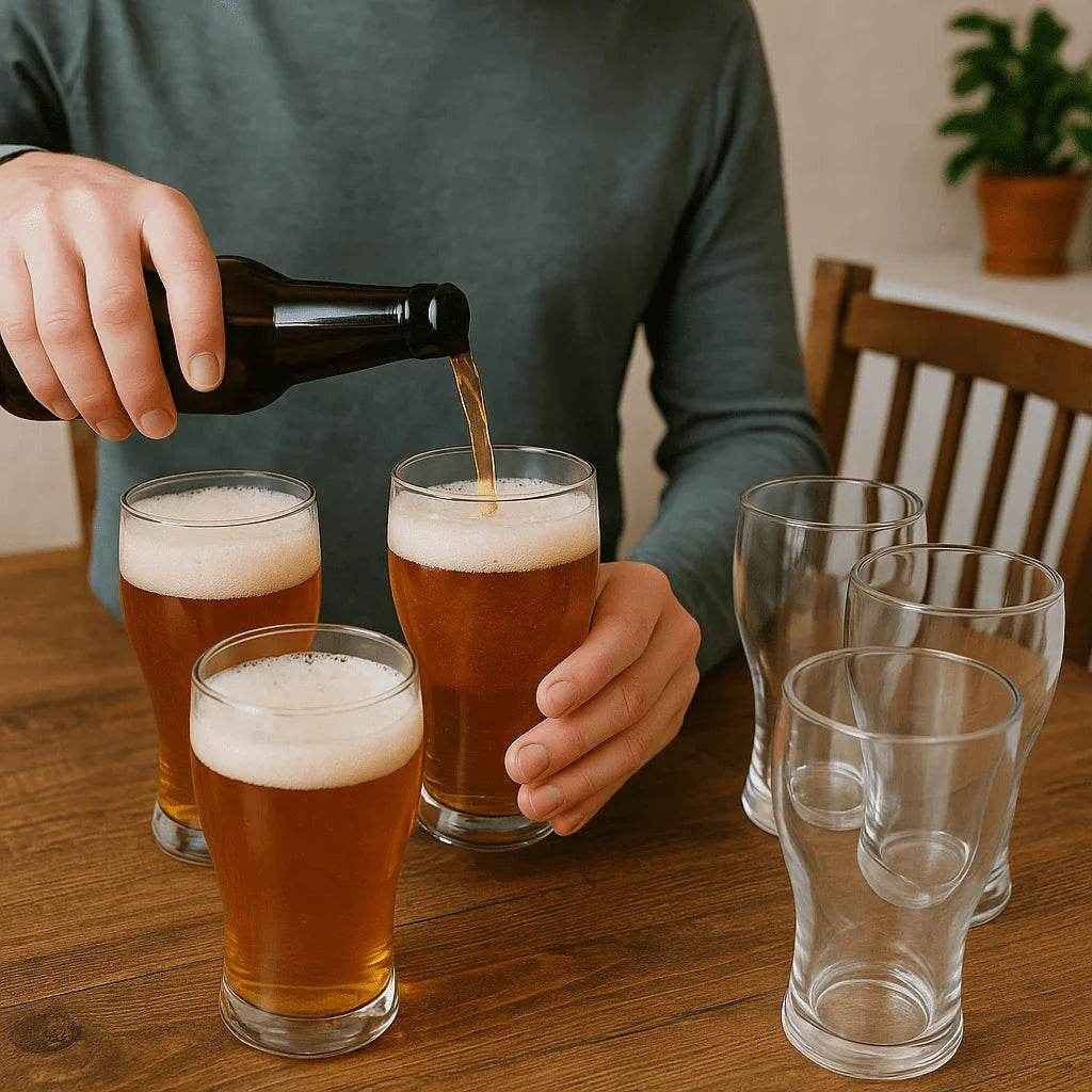 Copo de Vidro 540ml com Design Curvado 6 Peças Alidolado - Alidolado