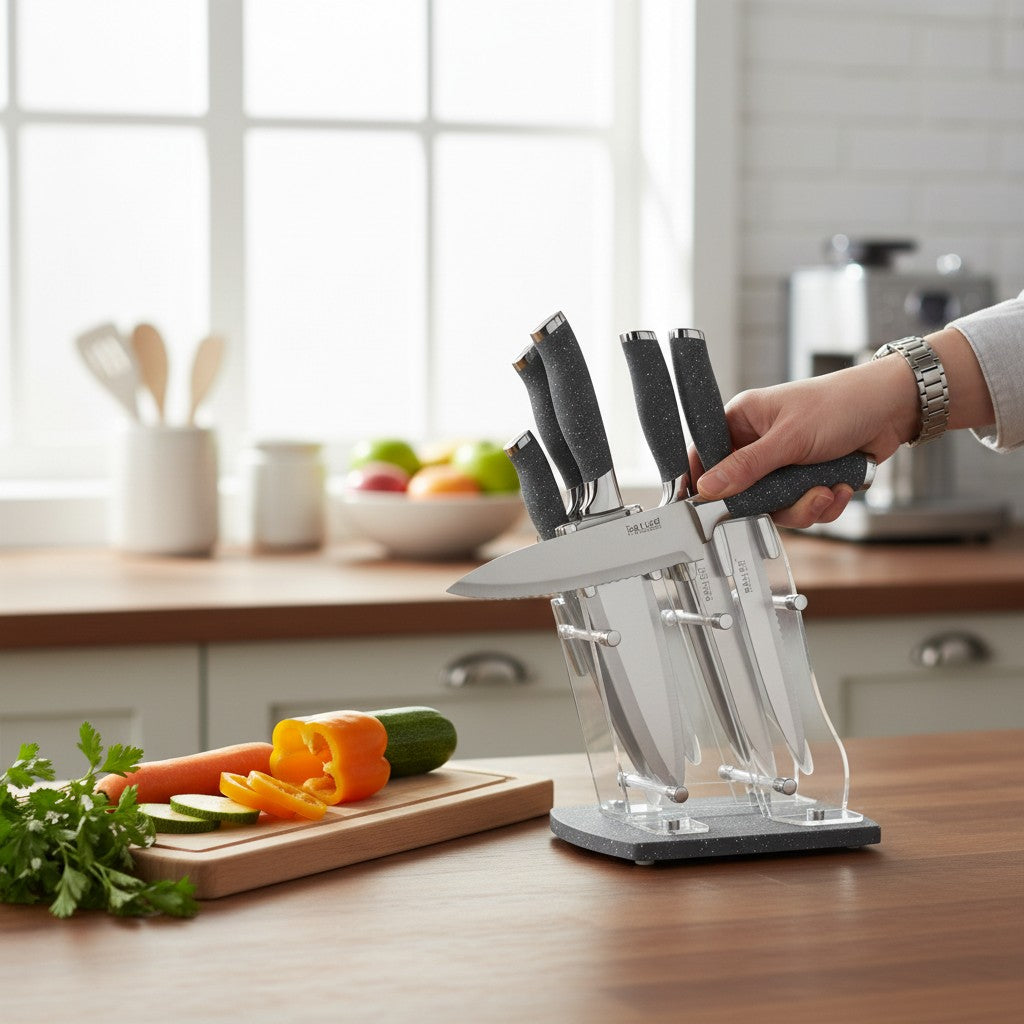 Faqueiro Profissional com Suporte Contemporâneo Alidolado