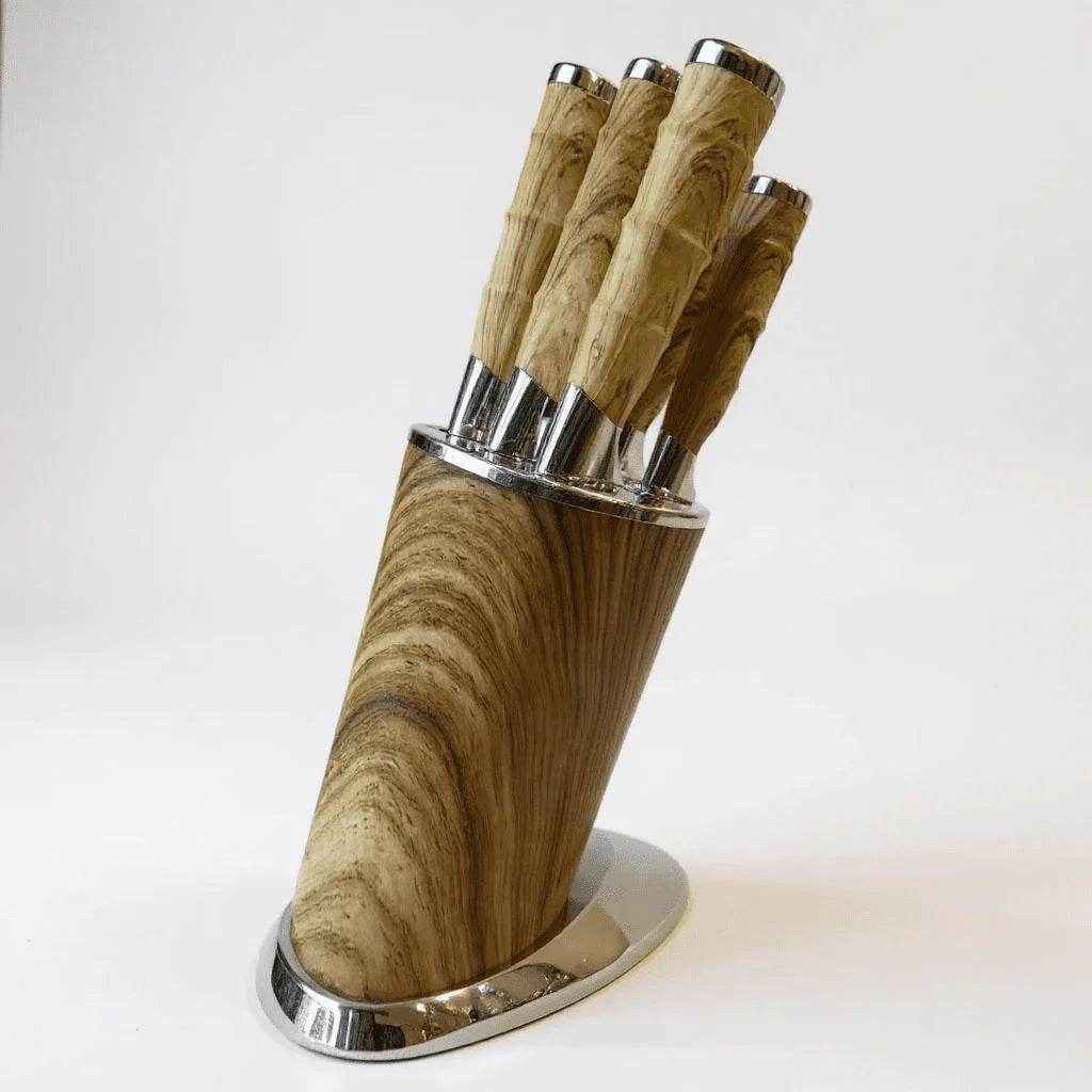 Faqueiro Profissional Cabo Marmorizado Preto Moderno Alidolado - Alidolado