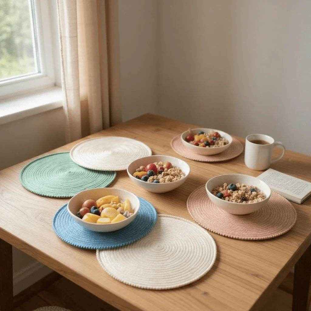 Jogo Americano Fio de Algodão Textura Natural Alidolado - Alidolado