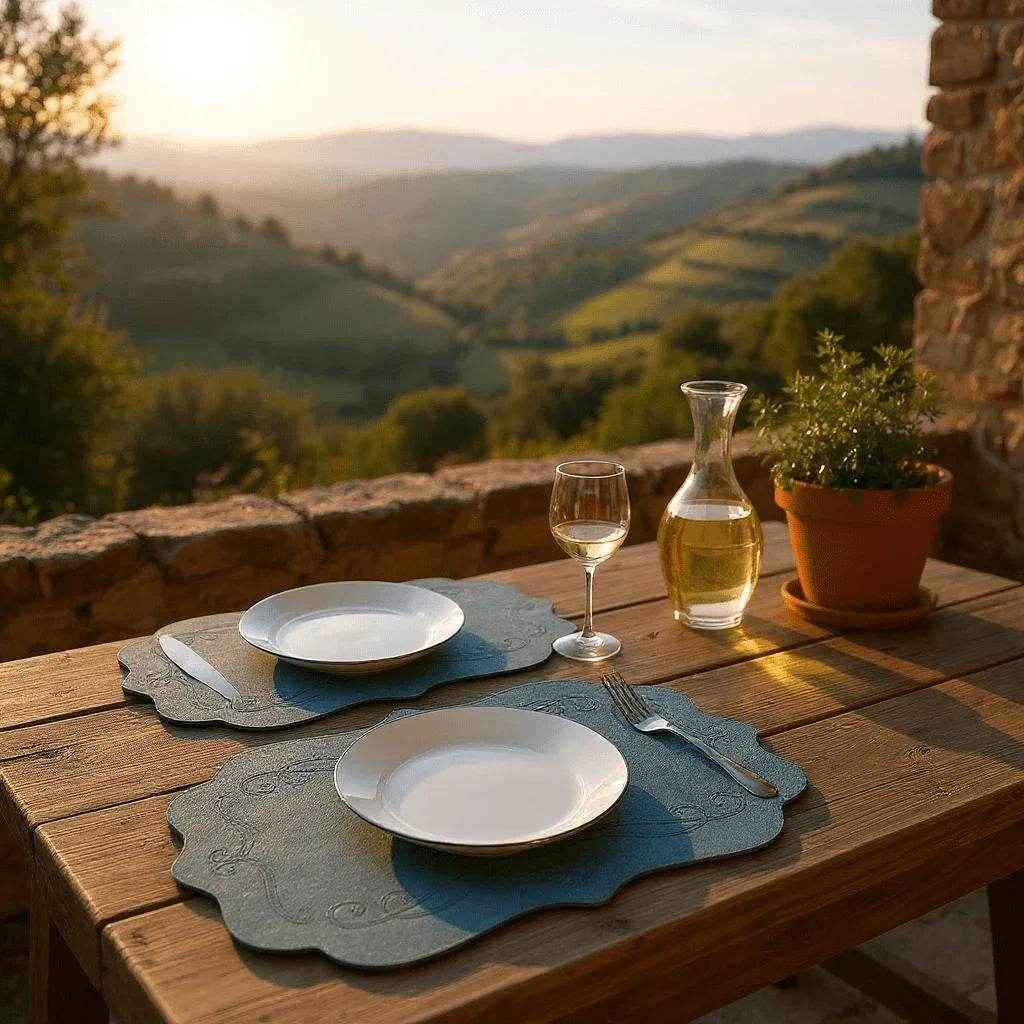 Jogo Americano Quadrado Couro Sintético Alidolado - Alidolado