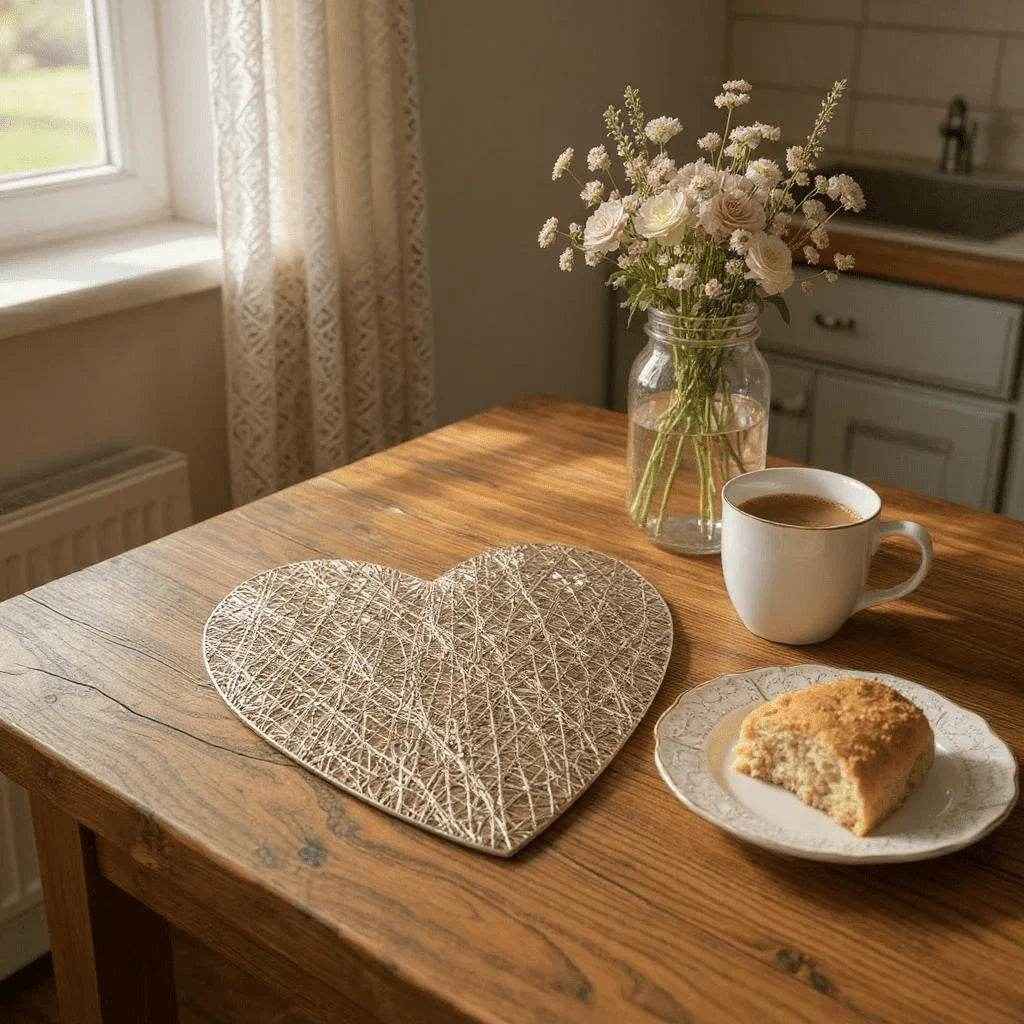 Jogo Americano Formato de Coração Alidolado - Alidolado