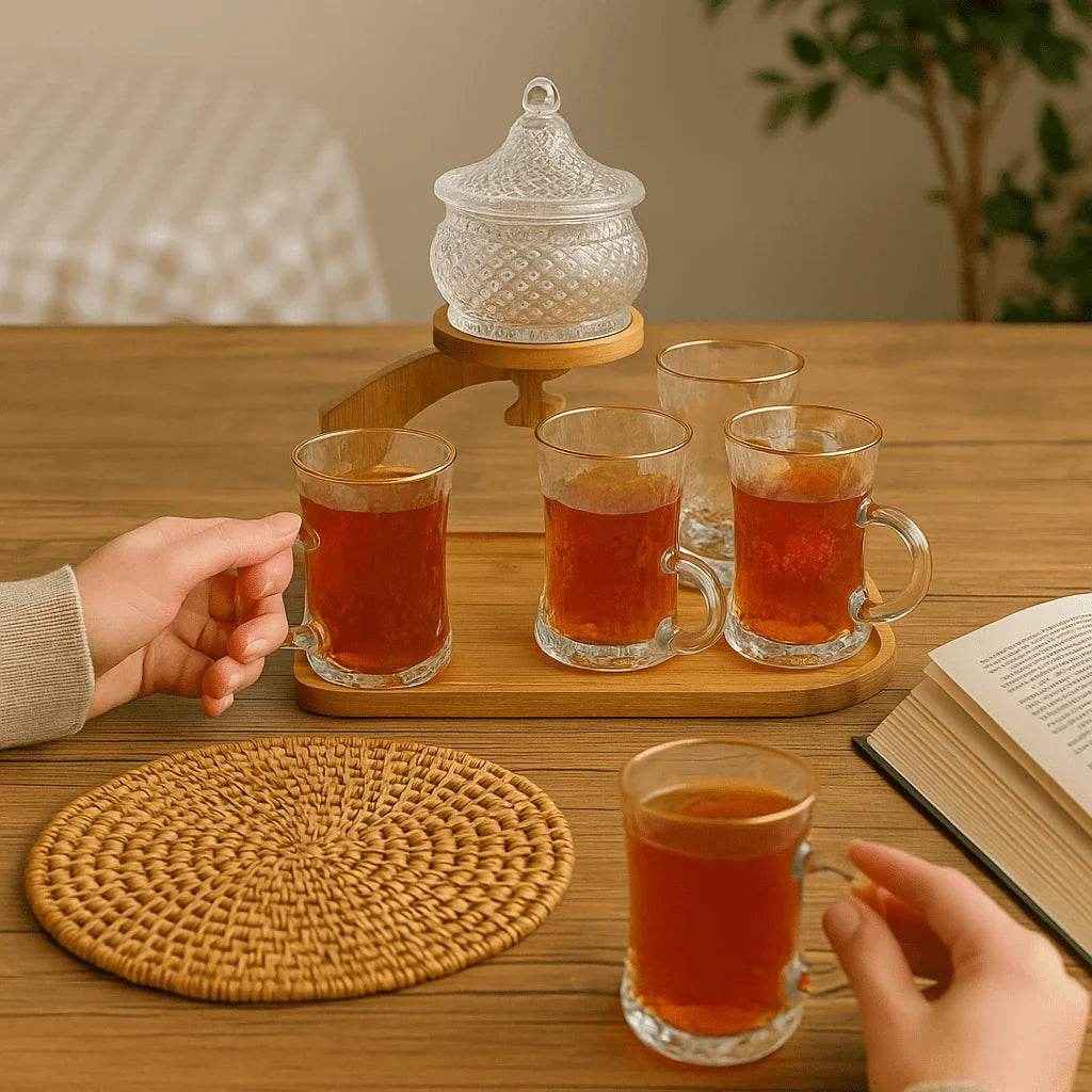 Jogo de Xícaras Turcas com Açucareiro - 6 Peças Alidolado - Alidolado