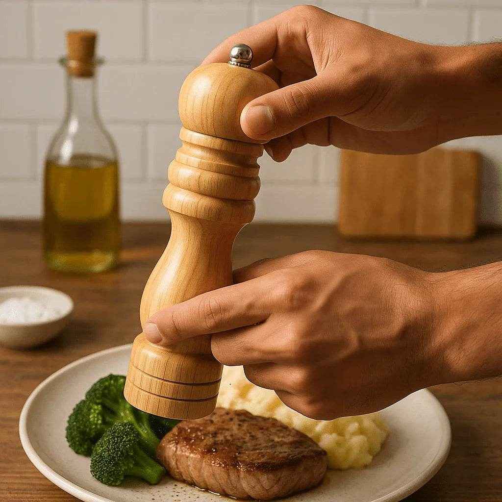 Moedor de Pimenta e Tempero de Bambu Alidolado - Alidolado